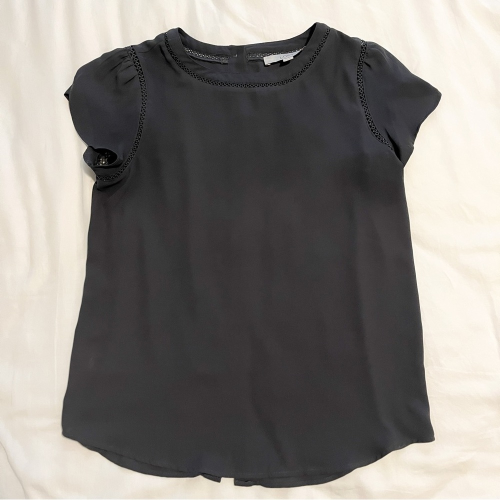 LOFT Charcoal Gray Blouse